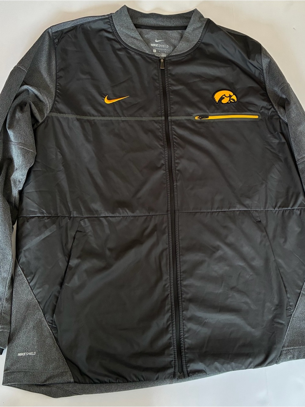 Nike Shield University of Iowa Black & Gold Lightweight Men’s Team Jacket